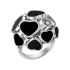 827482-1209 |Chopard Happy Hearts White Gold Onyx Diamond Ring Size 52