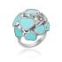 827482-1409 | Chopard Happy Hearts White Gold Turquoise Ring Size 52
